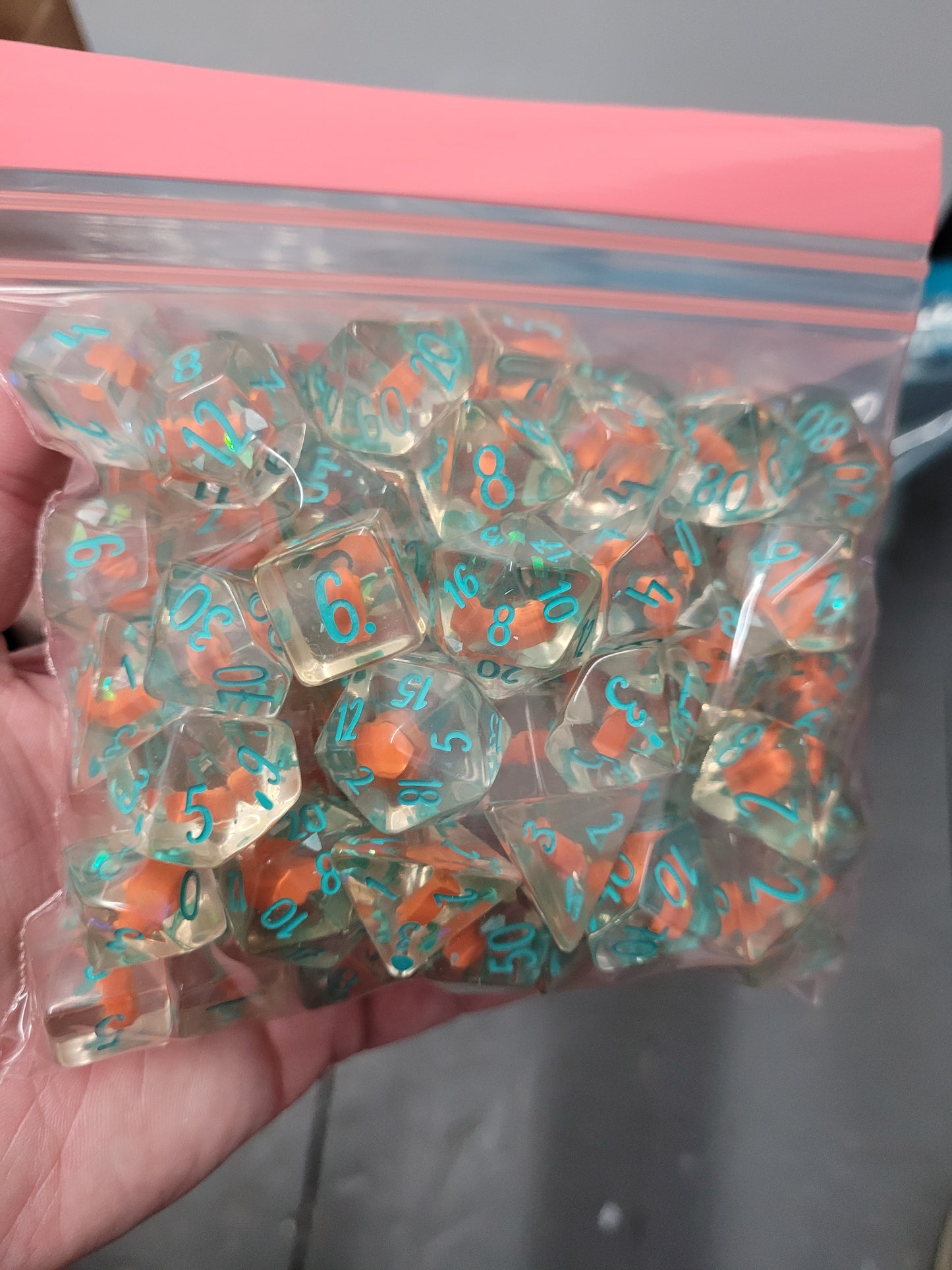 B grade bulk bag of Keyfish soft-edge dice