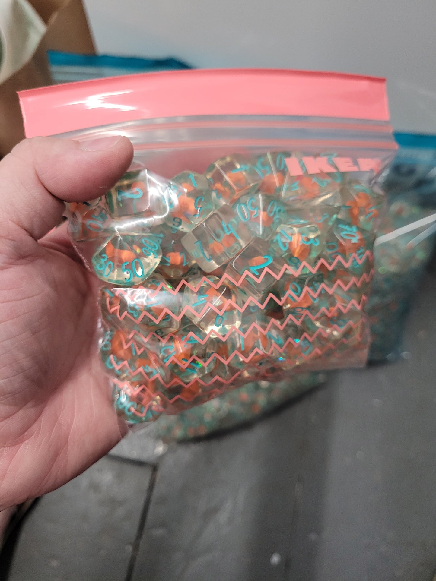 B grade bulk bag of Keyfish soft-edge dice