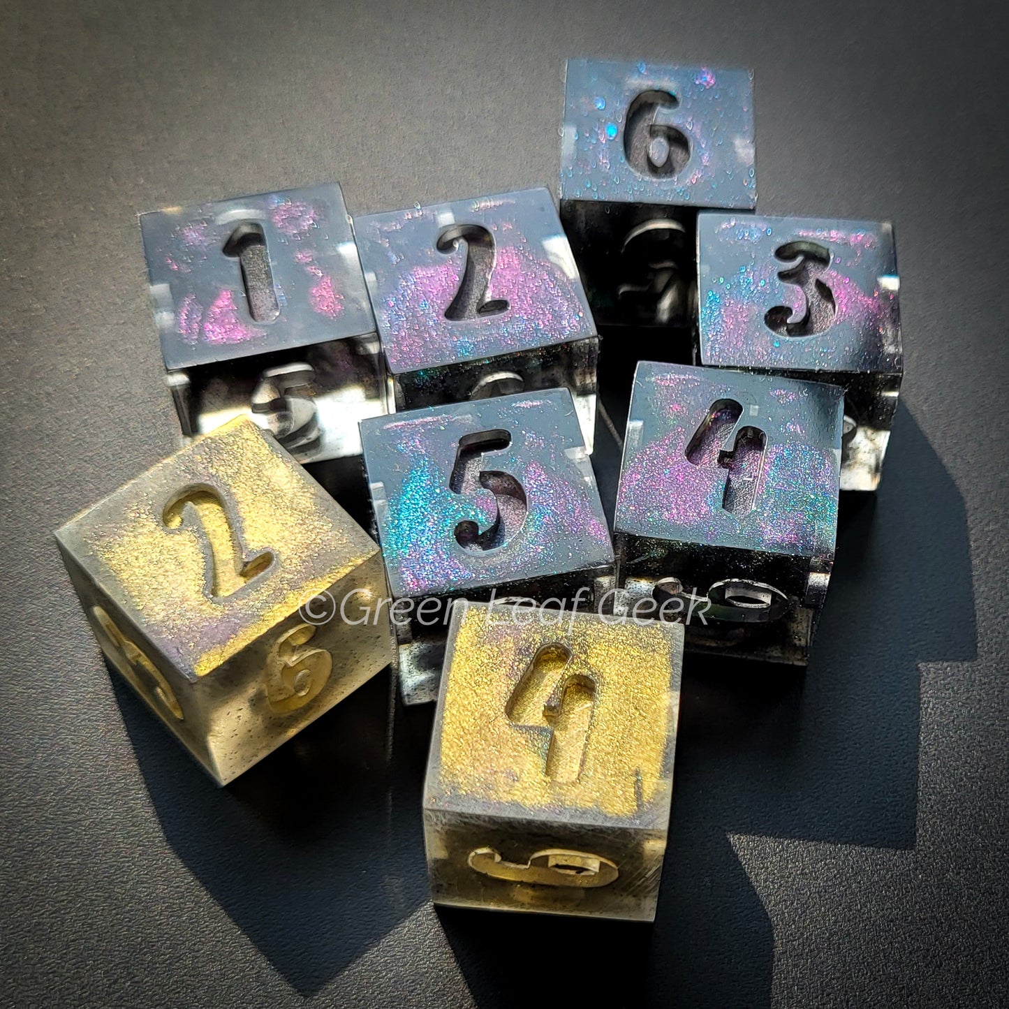 Vassel & Veil 8 D6 dice set - choice of ink