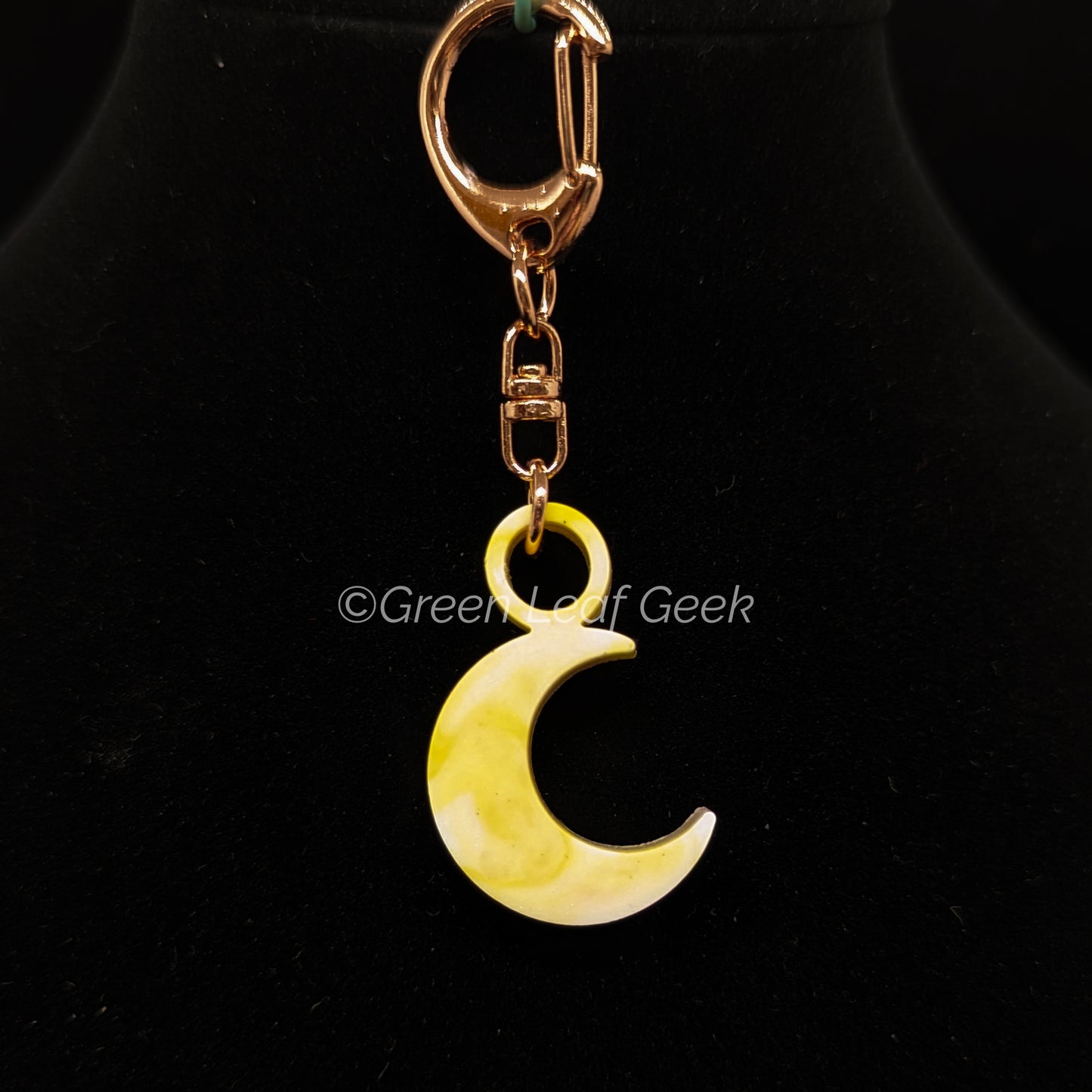 Handmade Resin Moon Keychain