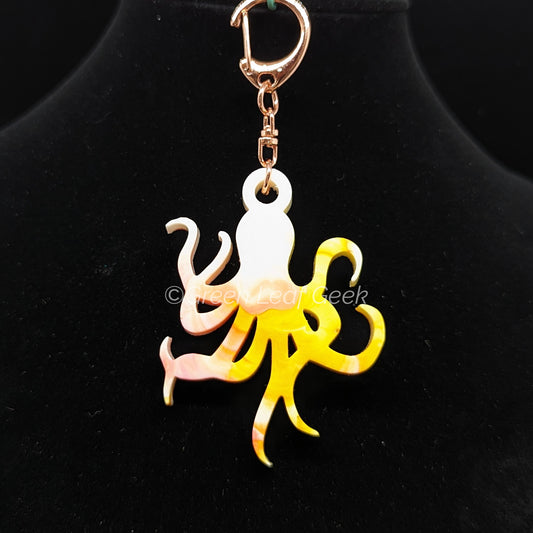Handmade Resin Cephalopod Keychain