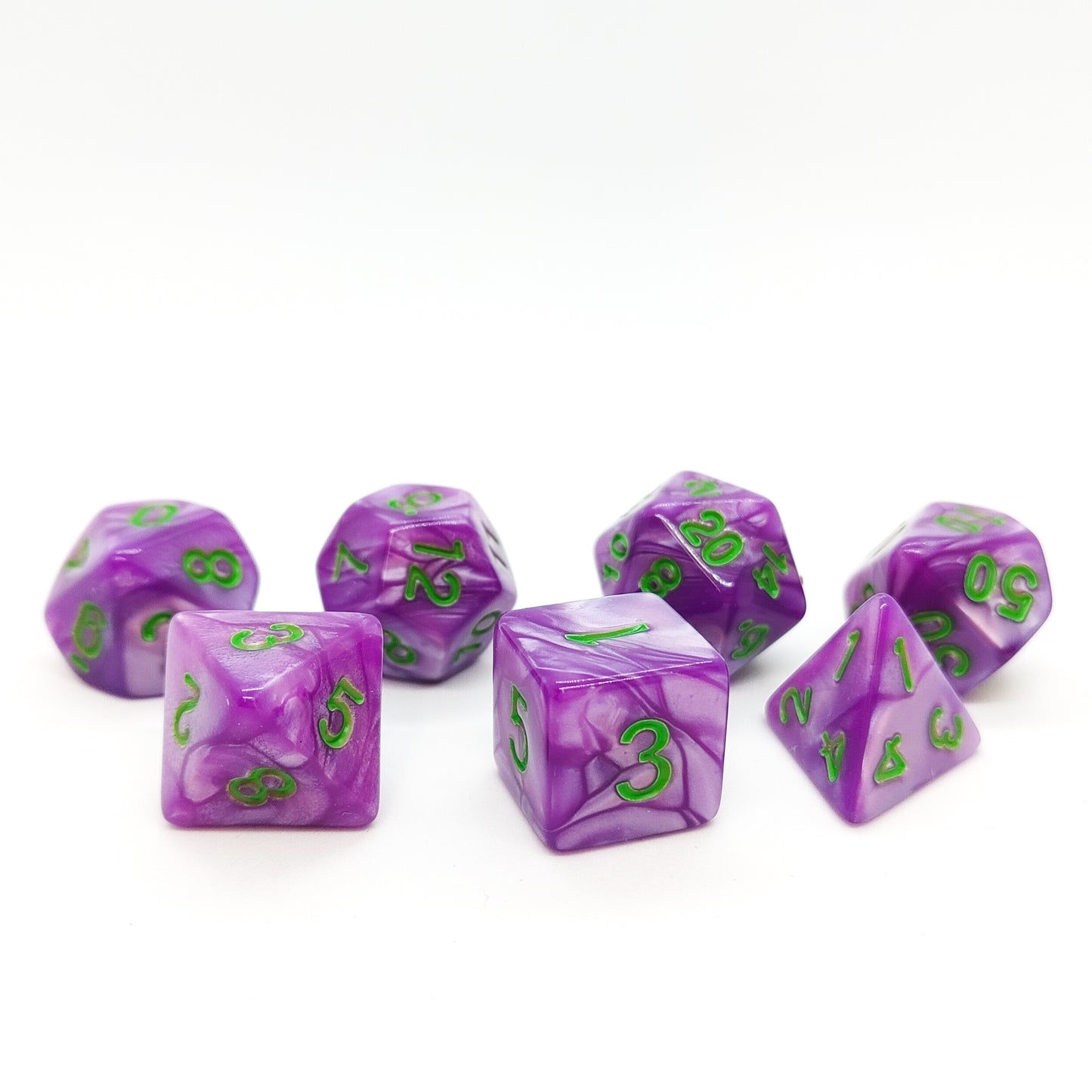 Pocket Jester - Purple Dice set - 7 piece RPG dice set