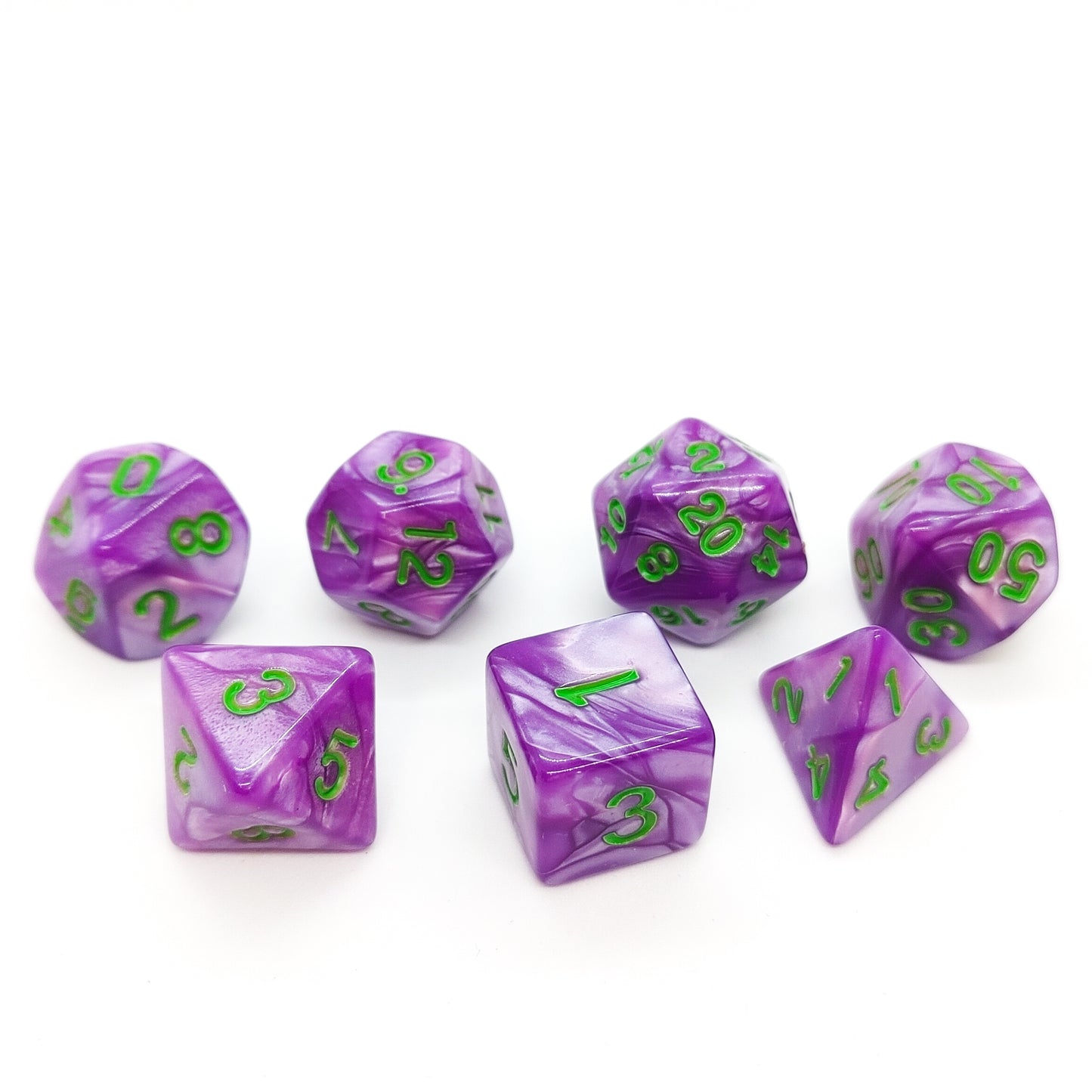 Pocket Jester - Purple Dice set - 7 piece RPG dice set