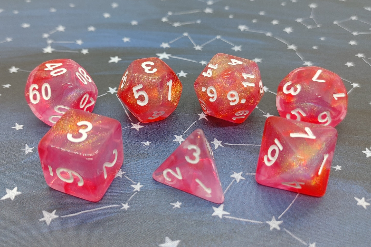 Himbo - Iridescent dice set - 7 piece RPG dice set