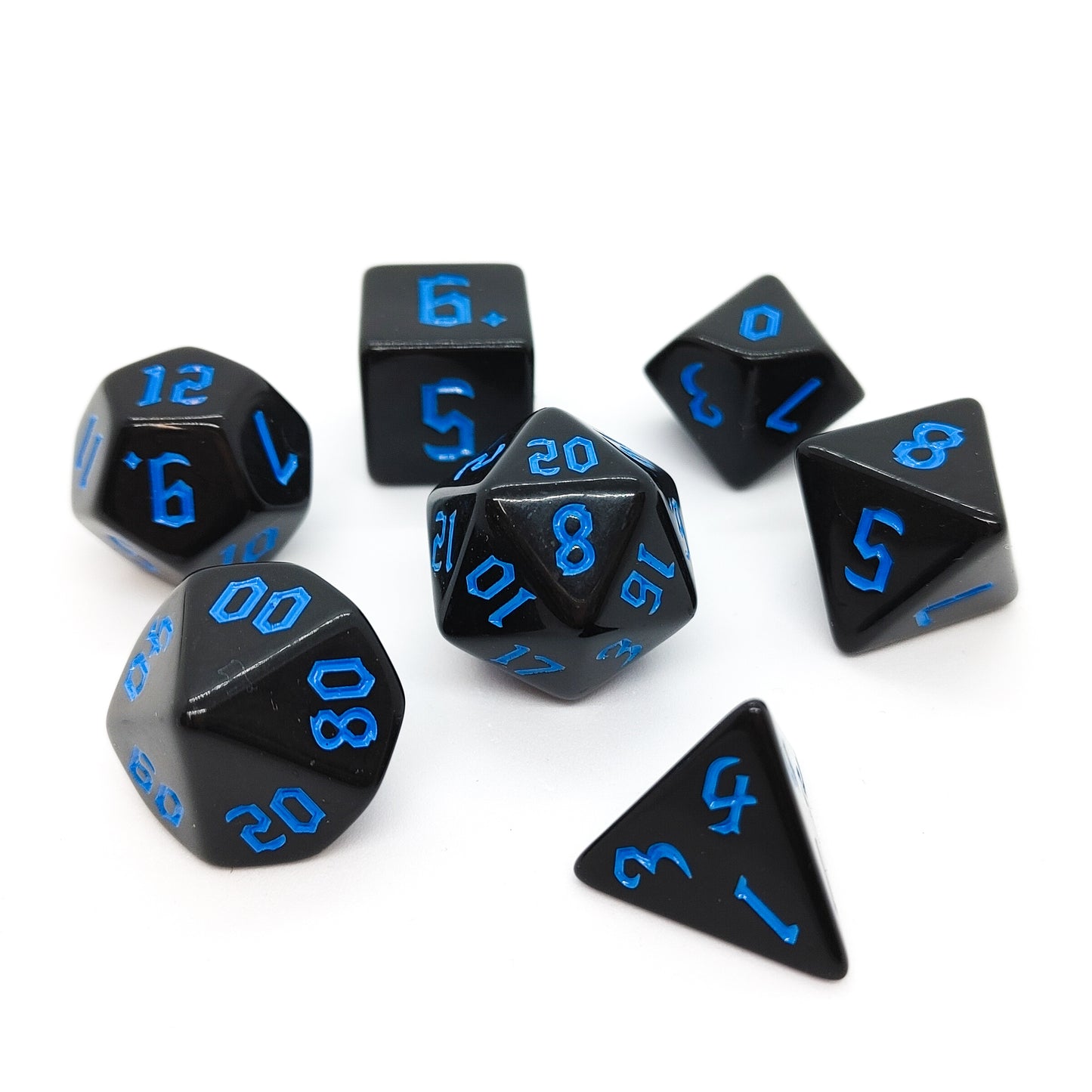 The Wizard - Opaque dice set - 7 piece RPG dice set