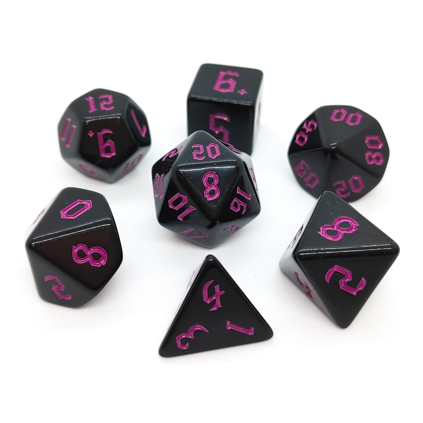 The Rogue - Opaque dice set - 7 piece RPG dice set