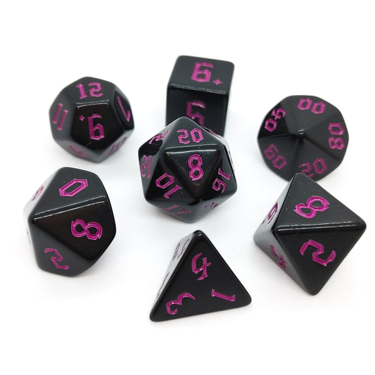 The Rogue - Opaque dice set - 7 piece RPG dice set