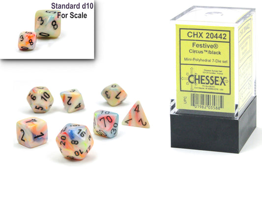 MINI Festive Circus - Chessex polyhedral 7-piece set