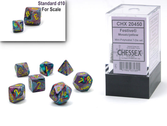 MINI Festive Mosaic - Chessex polyhedral 7-piece set