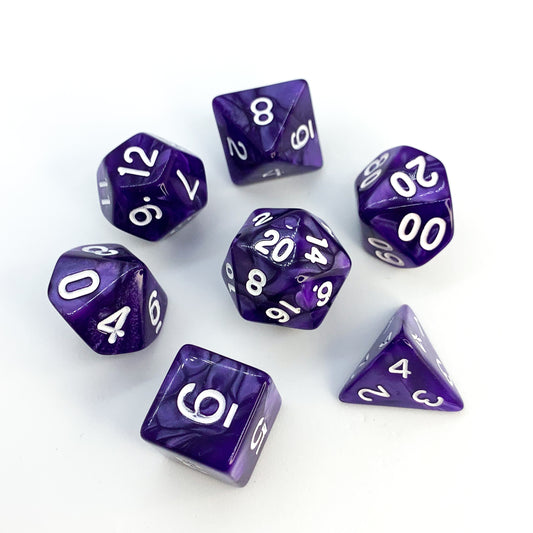 Purple Gang - Deep Purple Dice set - 7 piece RPG dice set