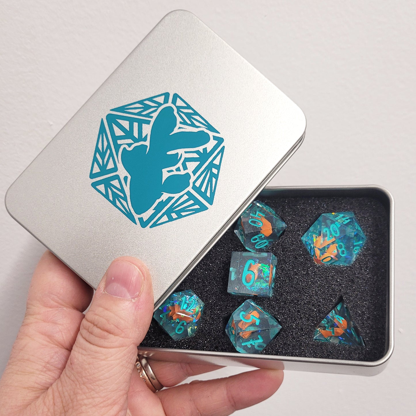 Keyfish sharp-edge dice - 7 piece set