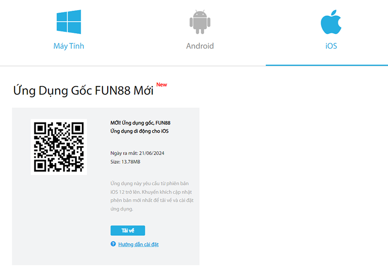 Hướng dẫn cách tải App Fun88 về điện thoại