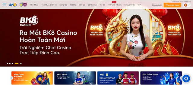 Sòng bài trực tuyến BK8 với uy tín và chất lượng cao Sòng bài trực tuyến BK8 với uy tín và chất lượng cao