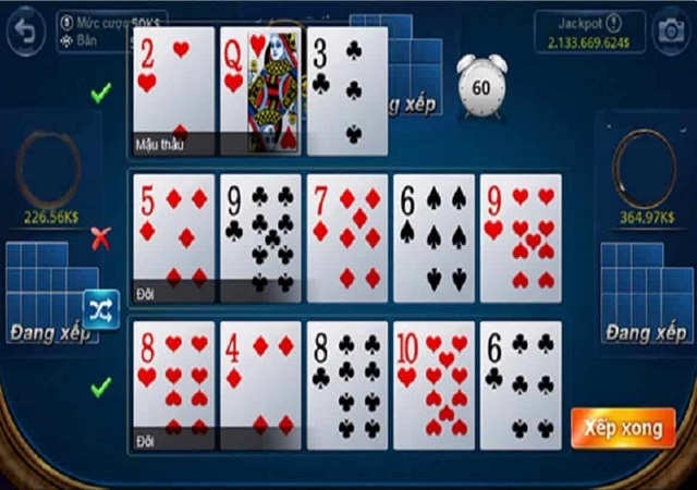 Cách chơi bài Mậu binh binh lủng